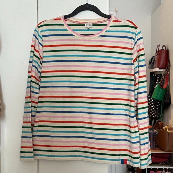 Kule Rainbow/Multicolor Modern Long Sleeve Tee Size Medium - Picture 2 of 4